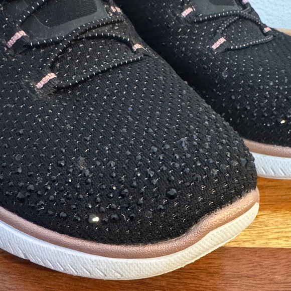 Skechers Black Rose Gold Slip-ins Memory Foam Sneakers Walking Athletic - Picture 5 of 14